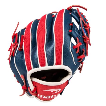 Matrix YTH Fielding Glove, Blue/Red, Left-Hand Catch, 9-in