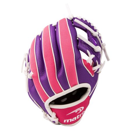 Matrix YTH Fielding Glove, Pink/Purple, Left-Hand Catch, 8.5-in