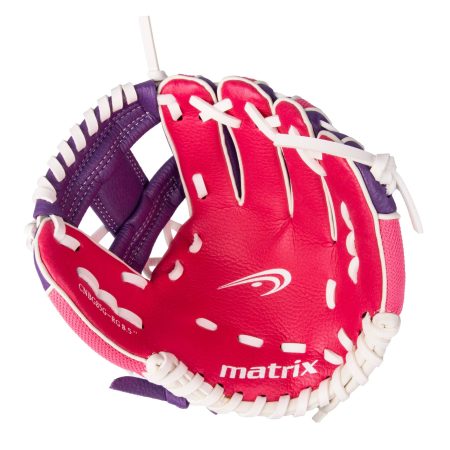 Matrix YTH Fielding Glove, Pink/Purple, Left-Hand Catch, 8.5-in