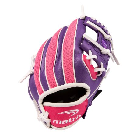 Matrix YTH Fielding Glove, Pink/Purple, Left-Hand Catch, 9-in