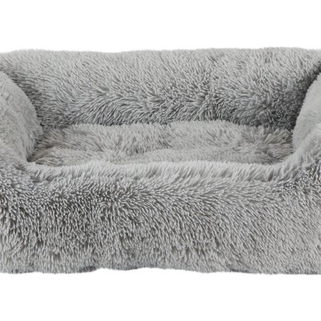 Cat Craft Plush Pet Bed, 30-in x 24-in, Grey