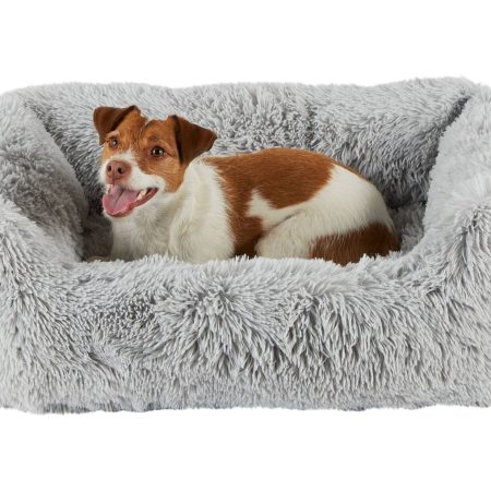 Cat Craft Plush Pet Bed, 30-in x 24-in, Grey