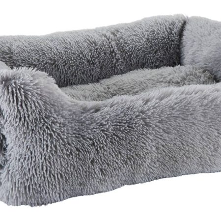 Cat Craft Plush Pet Bed, 30-in x 24-in, Grey