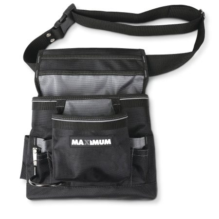 MAXIMUM Heavy Duty Tool Belt/Tool Pouch w/ 10 Pockets & Belt