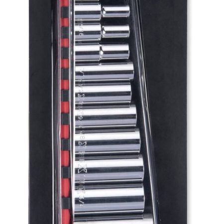 MAXIMUM 3/8-in Drive Deep Socket Set 12-pc, SAE, CRV, Nickel-Chrome Plating