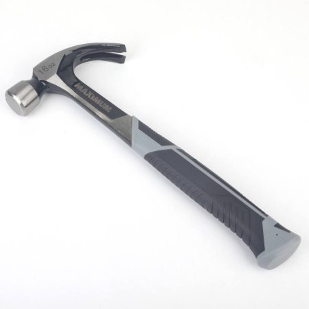 Maximum 16-oz Magnetic Claw Hammer, One Piece Steel Construction, non-slip handle