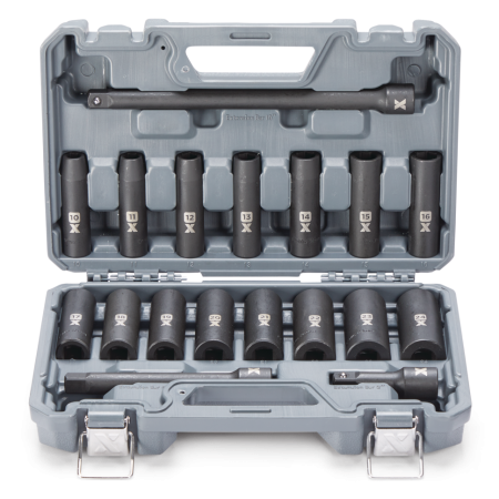 MAXIMUM 1/2-in Drive Professional Grade Impact Sockets Set, 18-pc, Metric