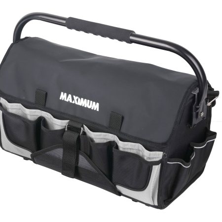 MAXIMUM Open Top Tool Bag w/ Padded Grip, 32 Pockets, 19-in