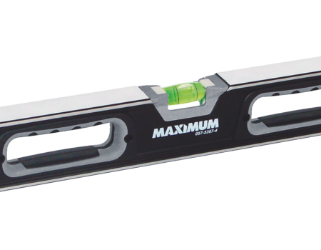 MAXIMUM Aluminum Box Spirit Level, 24-in, Black