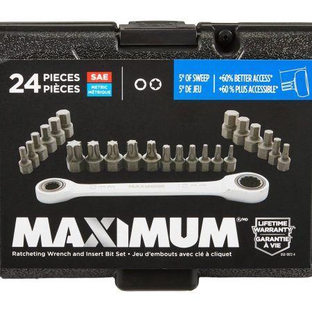 MAXIMUM Ratcheting Bit Wrench Set, 24-pc