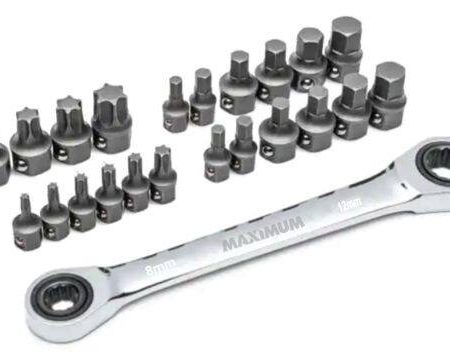 MAXIMUM Ratcheting Bit Wrench Set, 24-pc