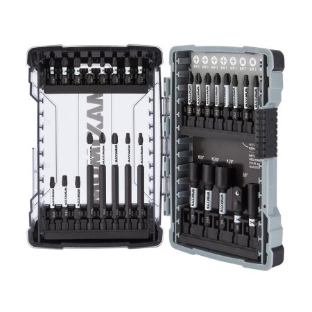 MAXIMUM Impact Magnetic Carbide Assorted Screw & Nut Driver Bit Set , 29-pc