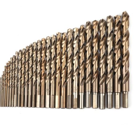 MAXIMUM Industrial Cobalt Drill Bits for Metal, Wood, Plastic, 29-pc