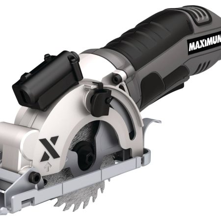 MAXIMUM 4A Heavy-Duty Compact Circular Saw with Assorted Blades & Laser Guide, 3-3/8-in