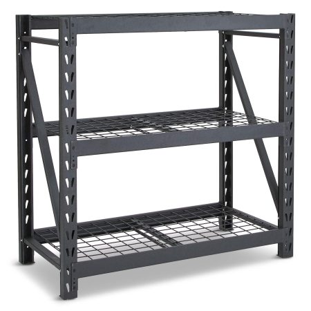 MAXIMUM Adjustable 3-Shelf Heavy Duty Steel Metal Storage Rack / Shelving Unit, 48 x 24 x 48-in