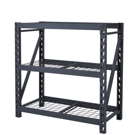 MAXIMUM Adjustable 3-Shelf Heavy Duty Steel Metal Storage Rack / Shelving Unit, 48 x 24 x 48-in