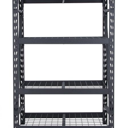 MAXIMUM Adjustable 4-Shelf Heavy Duty Steel Metal Storage Rack / Shelving Unit, 48 x 24 x 72-in