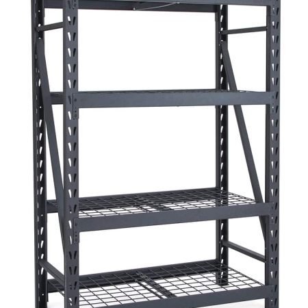 MAXIMUM Adjustable 4-Shelf Heavy Duty Steel Metal Storage Rack / Shelving Unit, 48 x 24 x 72-in