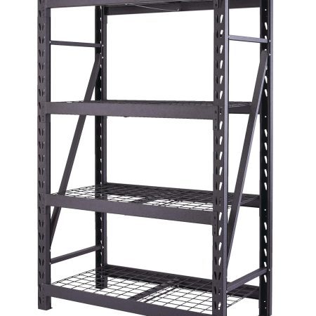 MAXIMUM Adjustable 4-Shelf Heavy Duty Steel Metal Storage Rack / Shelving Unit, 48 x 24 x 72-in