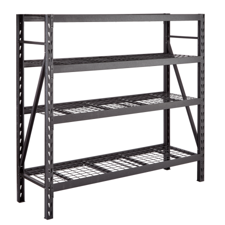 MAXIMUM Adjustable 4-Shelf Heavy Duty Steel Metal Storage Rack / Shelving Unit, 77 x 24 x 72-in