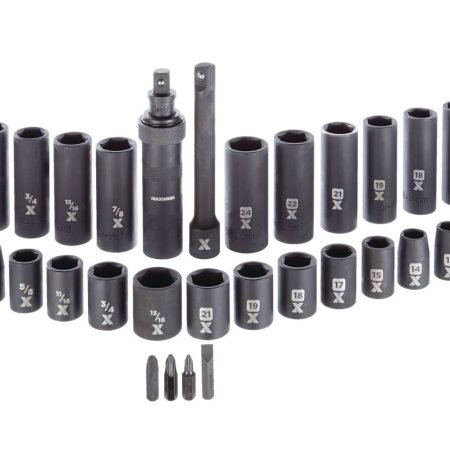 MAXIMUM 1/2-in Drive Professional Grade Impact Socket Set, 48-pc, CRMO