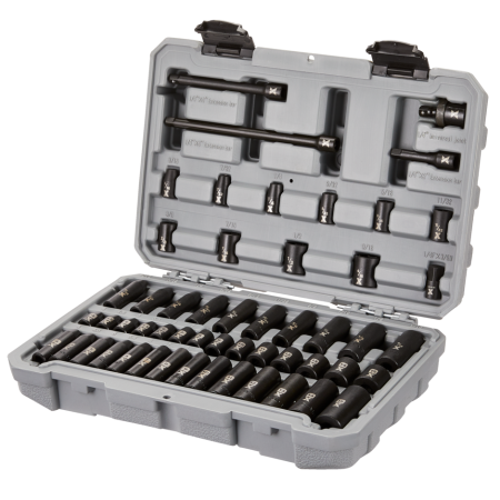 MAXIMUM 1/4-in Drive Impact Socket Set, 53-pc