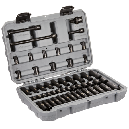 MAXIMUM 1/4-in Drive Impact Socket Set, 53-pc