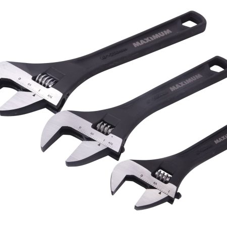 MAXIMUM Wide-Jaw Adjustable Wrench Set, 3-pc, 6-in, 8-in & 10-in