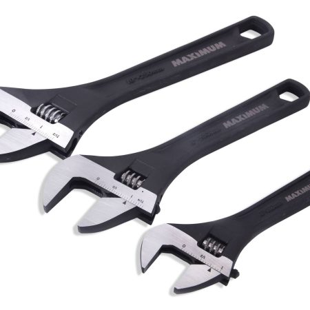 MAXIMUM Wide-Jaw Adjustable Wrench Set, 3-pc, 6-in, 8-in & 10-in