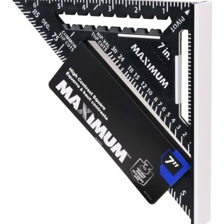 MAXIMUM Plastic Heavy-Duty ABS Square, 7-in, Black