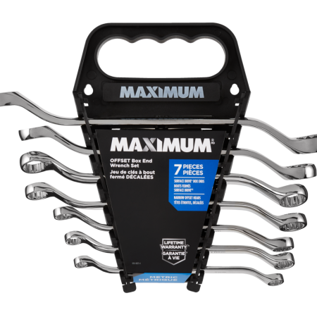 MAXIMUM Offset Box-End Wrench Set, Metric, 7-pc