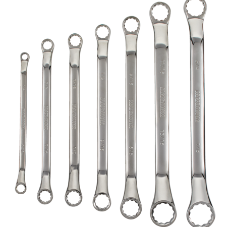 MAXIMUM Offset Box-End Wrench Set, SAE, 7-pc