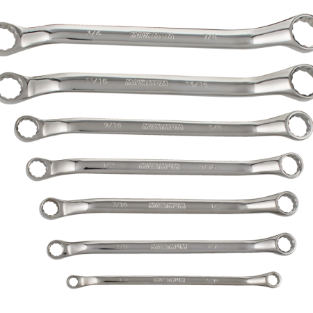 MAXIMUM Offset Box-End Wrench Set, SAE, 7-pc