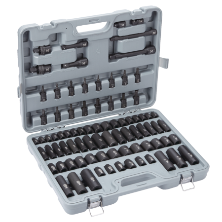 MAXIMUM 3/8-in & 1/2-in Drive Professional Grade Impact Socket Set, 83-pc, CRMO