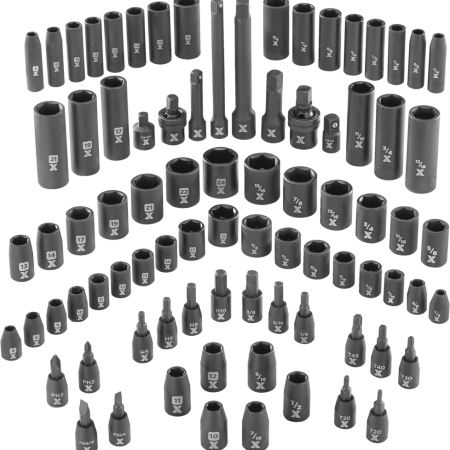 MAXIMUM 3/8-in & 1/2-in Drive Professional Grade Impact Socket Set, 83-pc, CRMO