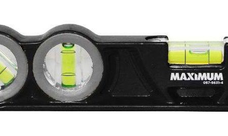 MAXIMUM Aluminum Magnetic Die Cast Torpedo Spirit Level, 9-in, Black