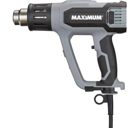 MAXIMUM 15A Variable Temperature Heat Gun with LCD Display, Scraper Blade & Nozzles, 6-pc