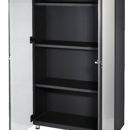 MAXIMUM 2-Door Tall Cabinet with 3 Adjustable Shelves, Stainless Series, 77 x 42 x 18-in