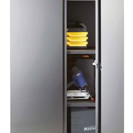 MAXIMUM 2-Door Tall Cabinet with 3 Adjustable Shelves, Stainless Series, 77 x 42 x 18-in