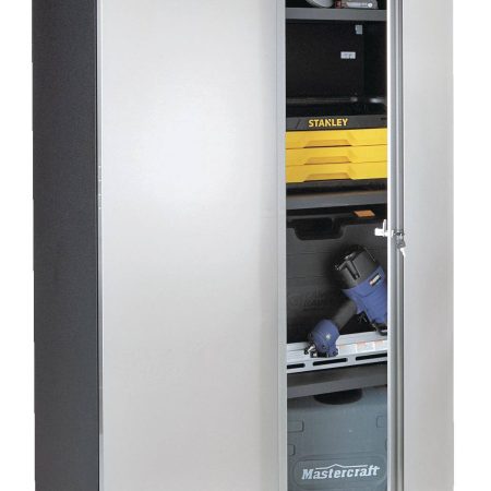 MAXIMUM 2-Door Tall Cabinet with 3 Adjustable Shelves, Stainless Series, 77 x 42 x 18-in