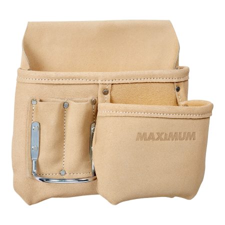 MAXIMUM Nail Tool Leather Pouch, 5 Pockets