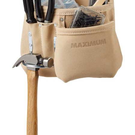 MAXIMUM Nail Tool Leather Pouch, 5 Pockets