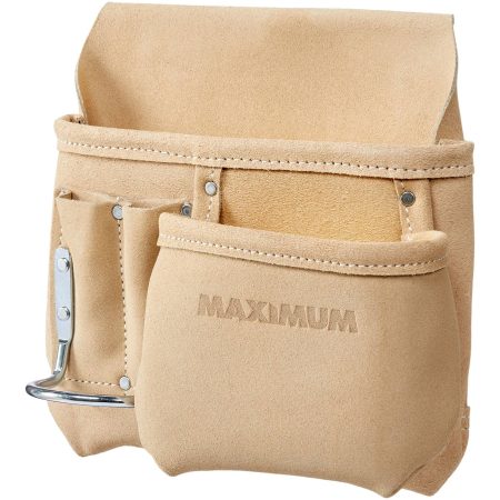 MAXIMUM Nail Tool Leather Pouch, 5 Pockets