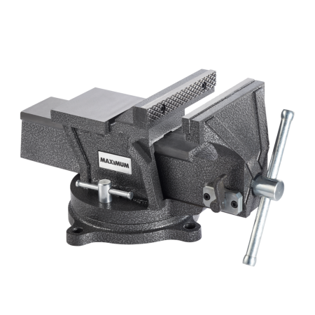 MAXIMUM Utility Bench Vise with 360 Degree Swivel Base, Anvil and Quick Release Mechanism