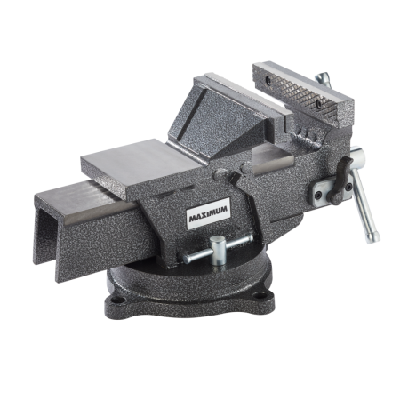 MAXIMUM Utility Bench Vise with 360 Degree Swivel Base, Anvil and Quick Release Mechanism