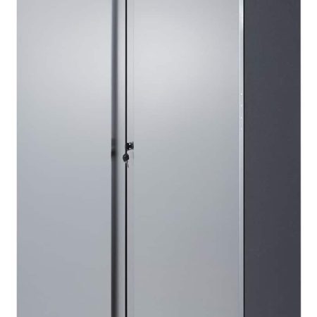 MAXIMUM 2-Door Tall Cabinet with 3 Adjustable Shelves, Stainless Series, 77 x 30 x 18-in