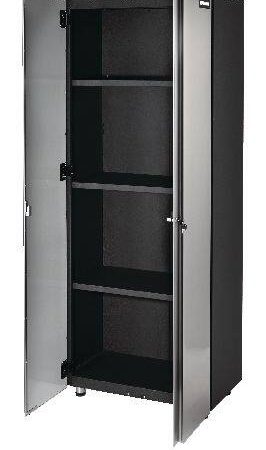 MAXIMUM 2-Door Tall Cabinet with 3 Adjustable Shelves, Stainless Series, 77 x 30 x 18-in