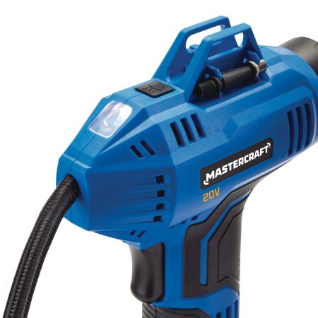 Mastercraft 20V Max Lithium-Ion Cordless High Pressure Air Inflator with Gauge, Tool Only, PWR POD Compatible