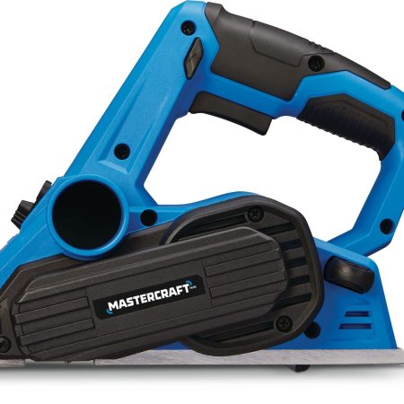 Mastercraft 6.3A Portable Corded Hand Planer Tool with Guide, Vacuum Adpater & Dust Bag