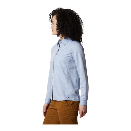 Mountain Hardwear Women's Canyon Long Sleeve Button Up Shirt, Quick Dry, UPF 50+